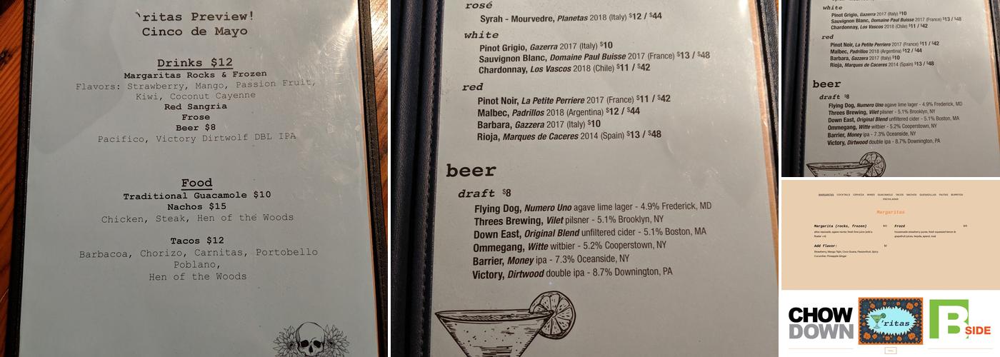 'ritas Menu