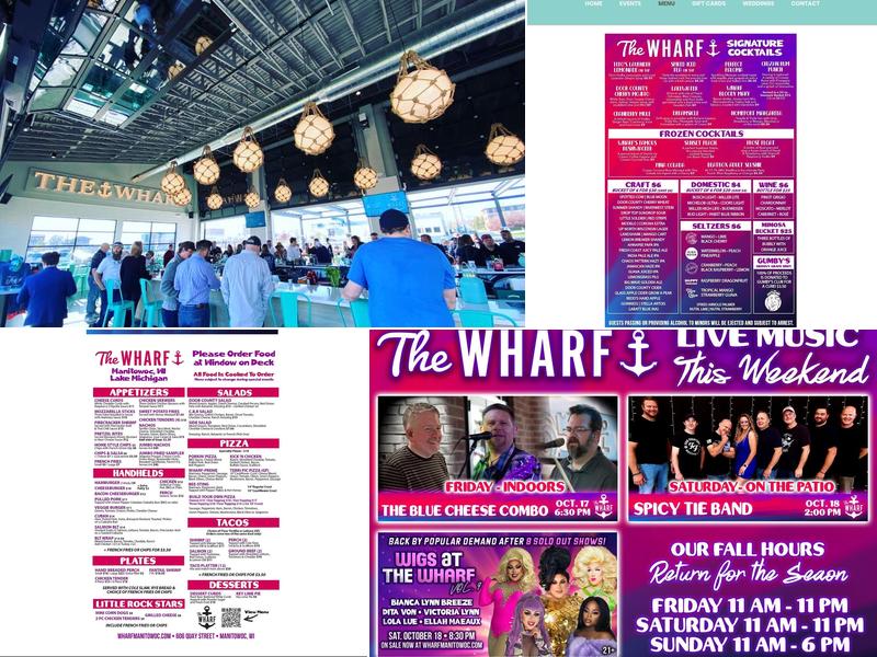 The Wharf Manitowoc Menu