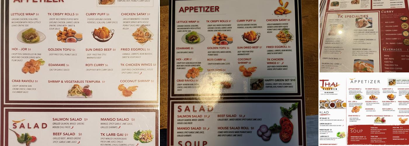 Thai Kitchen Restaurant Menu