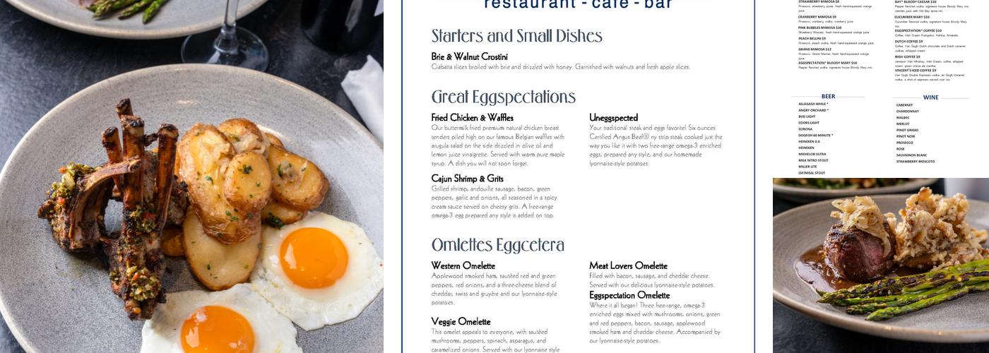 Eggspectation Menu
