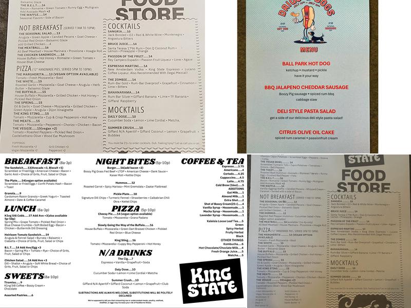 King State Menu