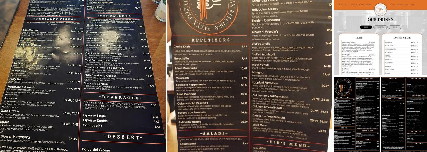 Caffé Vesuvio Menu