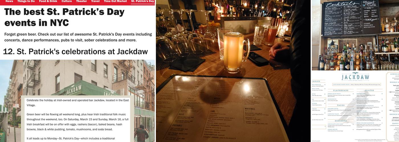 Jackdaw Menu