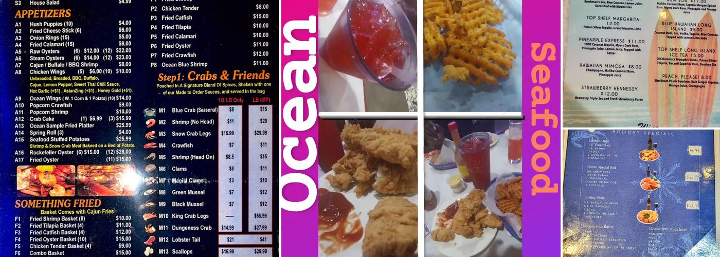 Ocean Blue Seafood & Bar Menu