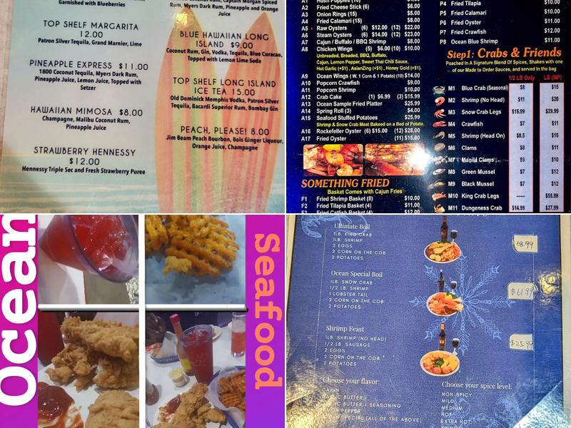 Ocean Blue Seafood & Bar Menu