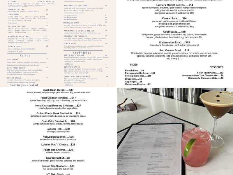 Salt & Loft Menu
