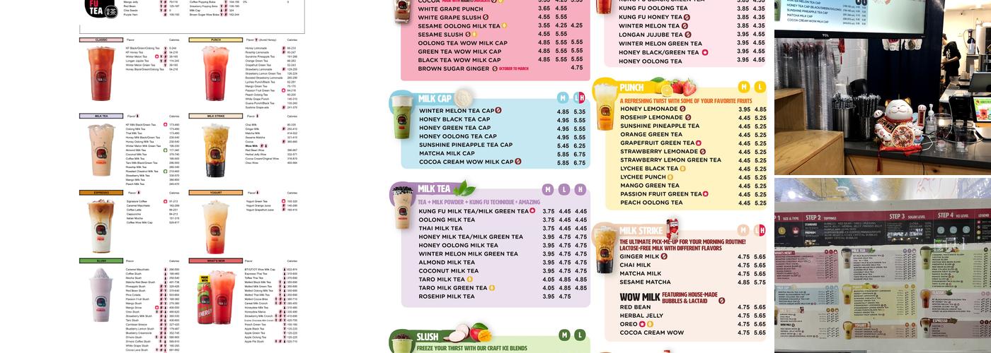 Kung Fu Tea Menu
