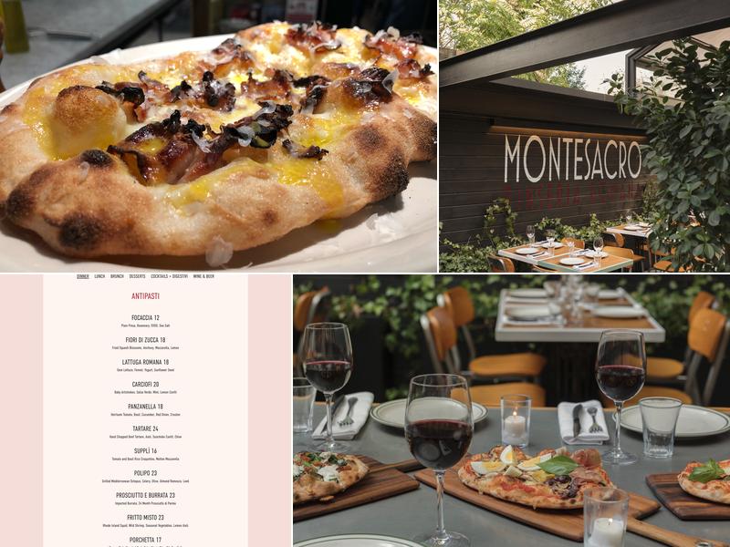 Montesacro Brooklyn Menu