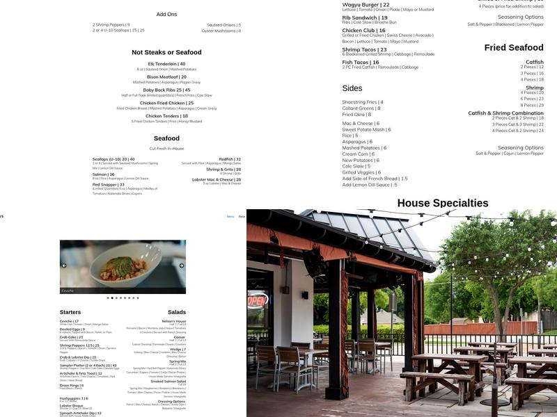 NELSON'S Neighborhood Grill Menu