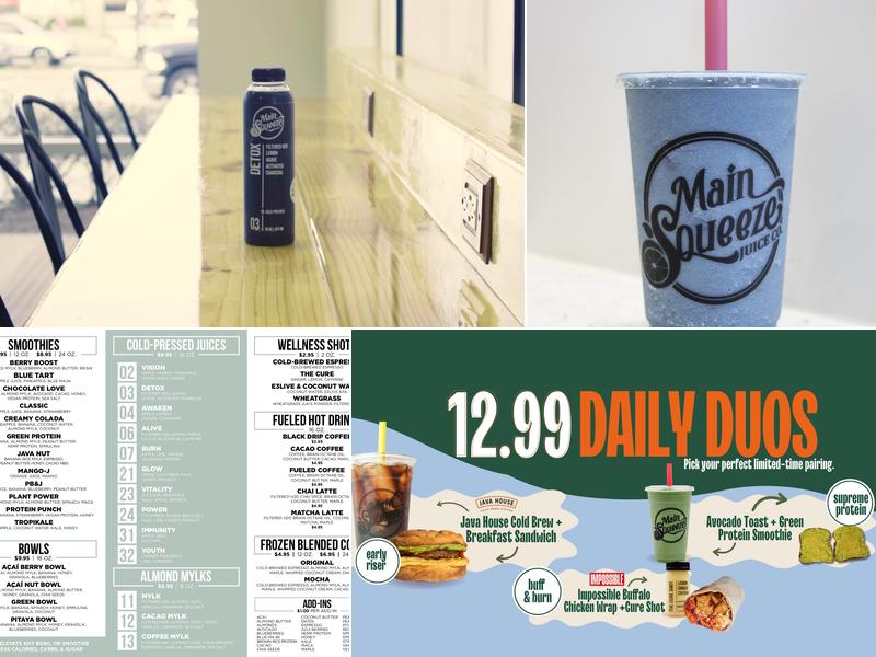 Main Squeeze Juice Co. Menu