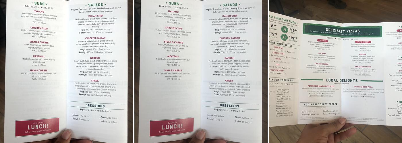Marco’s Pizza Menu