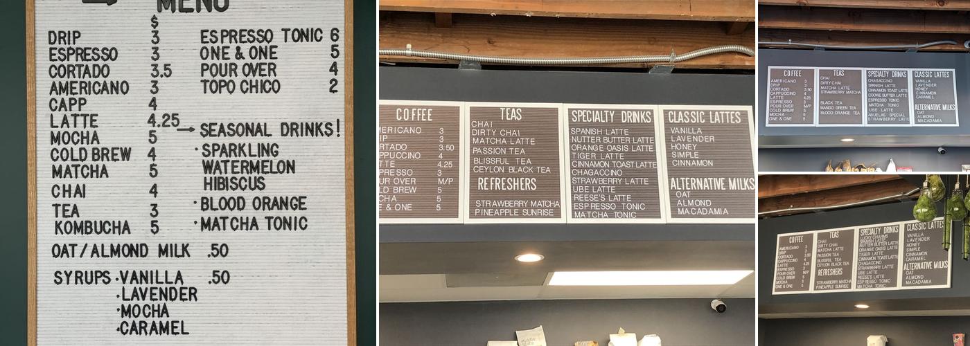 88Keys Coffee Menu