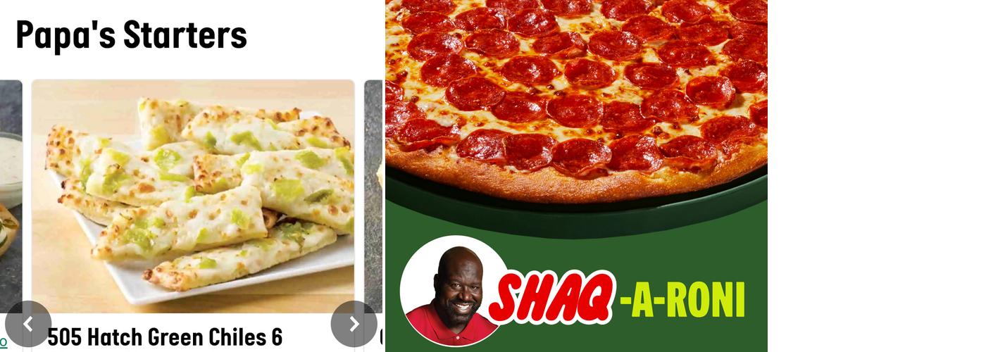 Papa Johns Pizza Menu