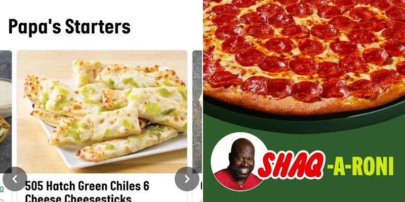 Papa Johns Pizza Menu