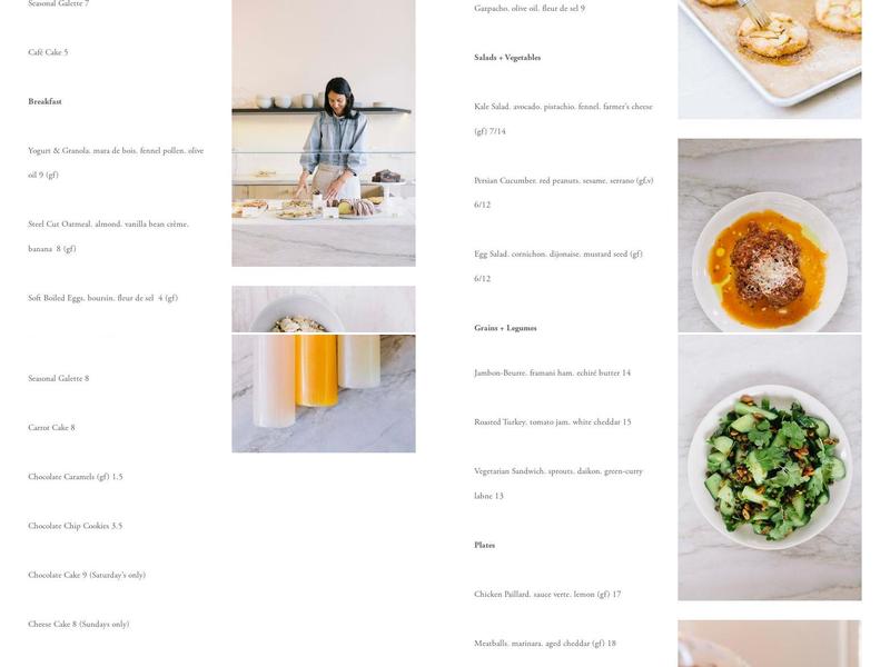 Merci Montecito Menu