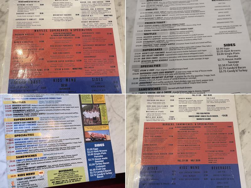 Superhero Chefs Menu