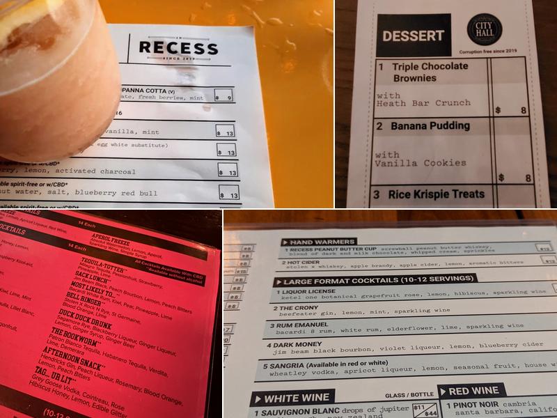 Recess Menu