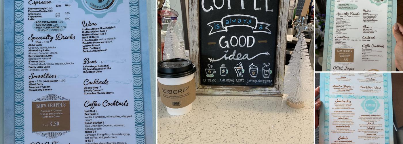 Carolina Coffee & Crumbs Menu