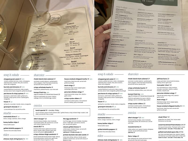 Ellen's on Front Menu