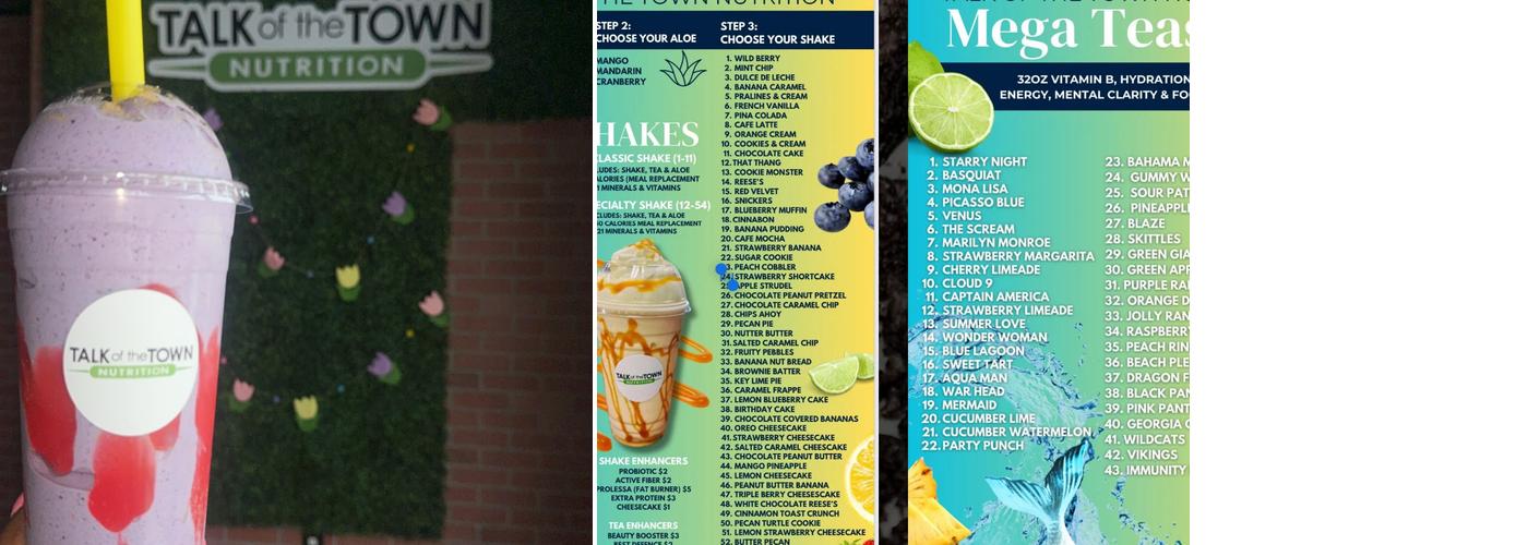 Talk Of The Town Nutrition Menu