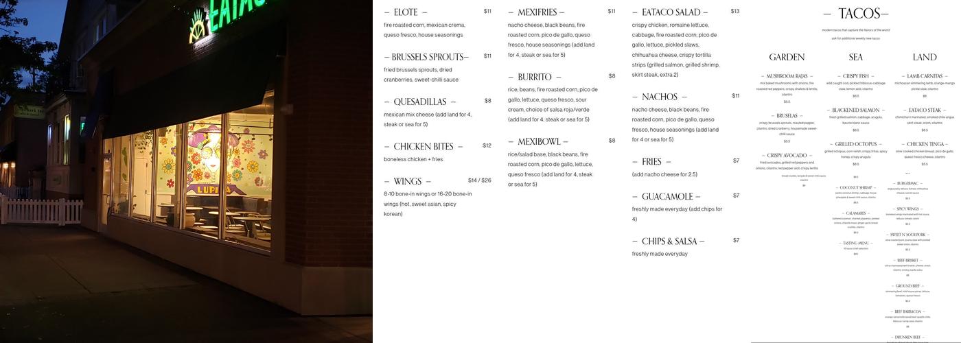 EATACO Menu