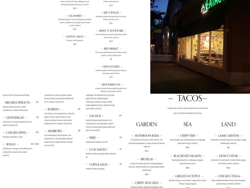EATACO Menu