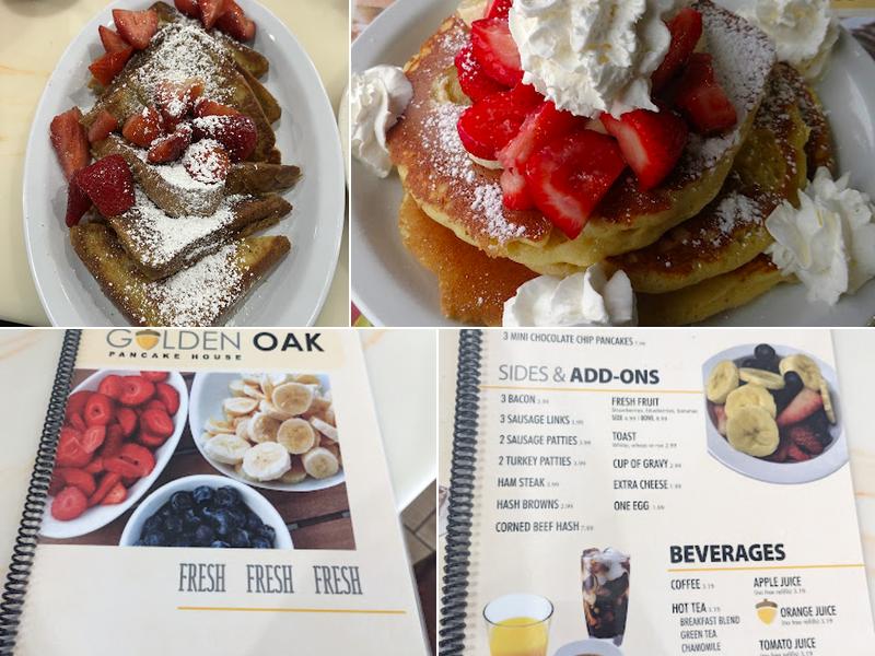 Golden Oak Pancake House Menu