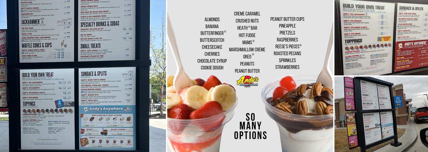 Andy's Frozen Custard Menu