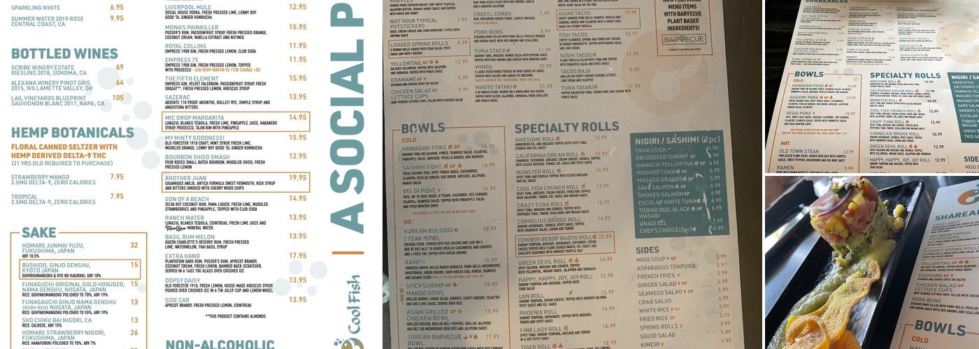 Cool Fish Menu
