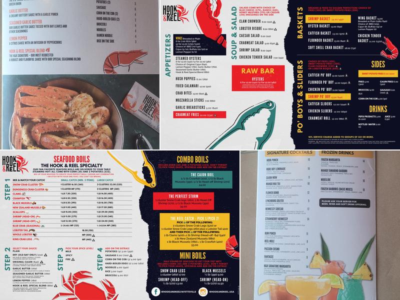 Hook & Reel Cajun Seafood & Bar Menu