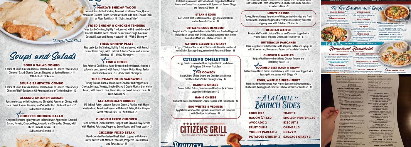 Citizens Grill Menu