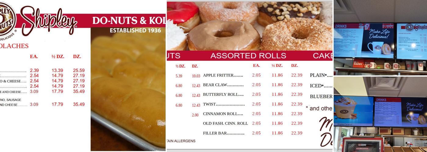 Shipley Do-Nuts Menu