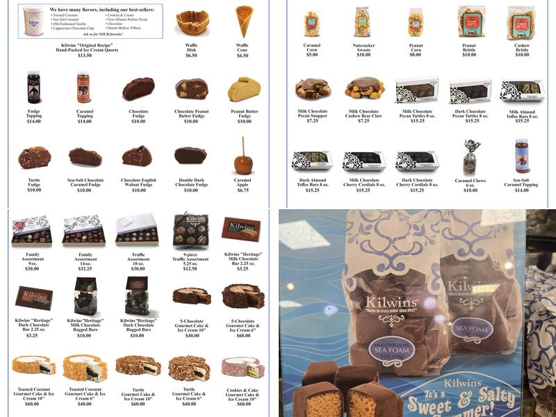 Kilwins Ice Cream - Chocolate - Fudge Menu