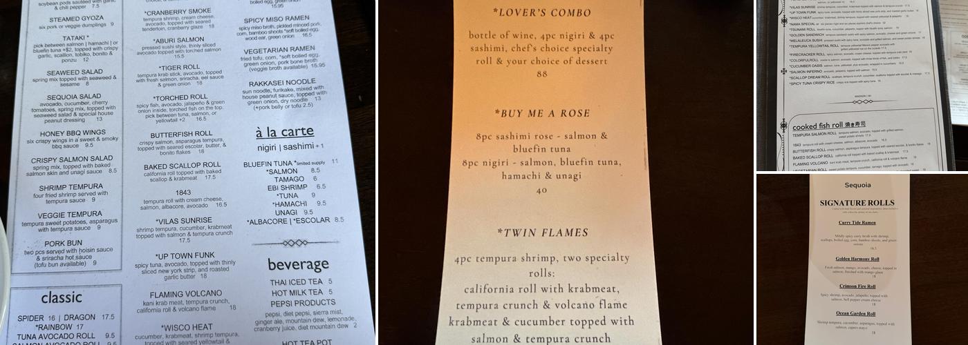 SEQUOIA Menu