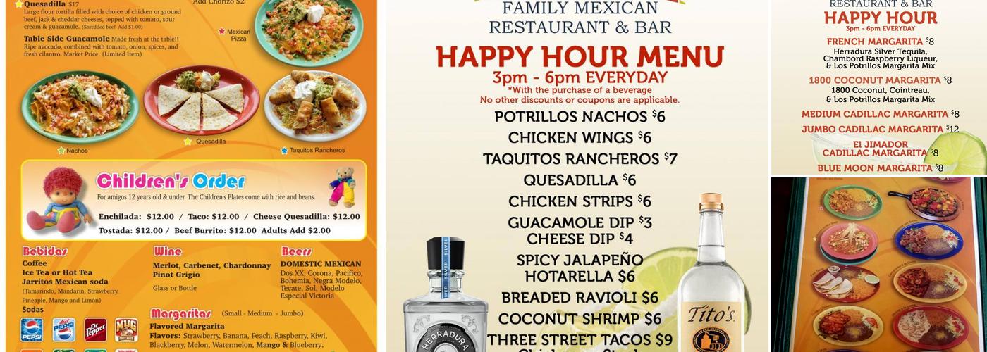 Los Potrillos Mexican Restaurant Menu