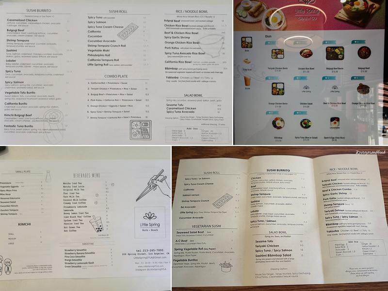 Little Spring Rolls and Bowls Menu