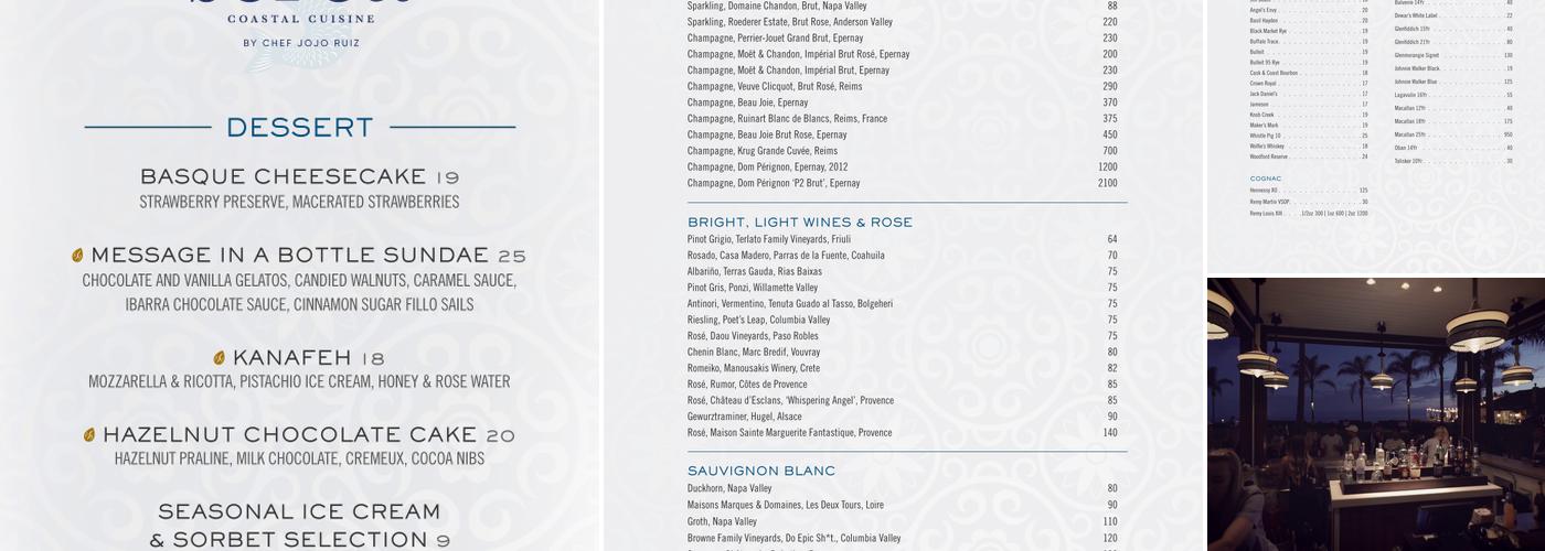 Serea Coastal Cuisine Menu