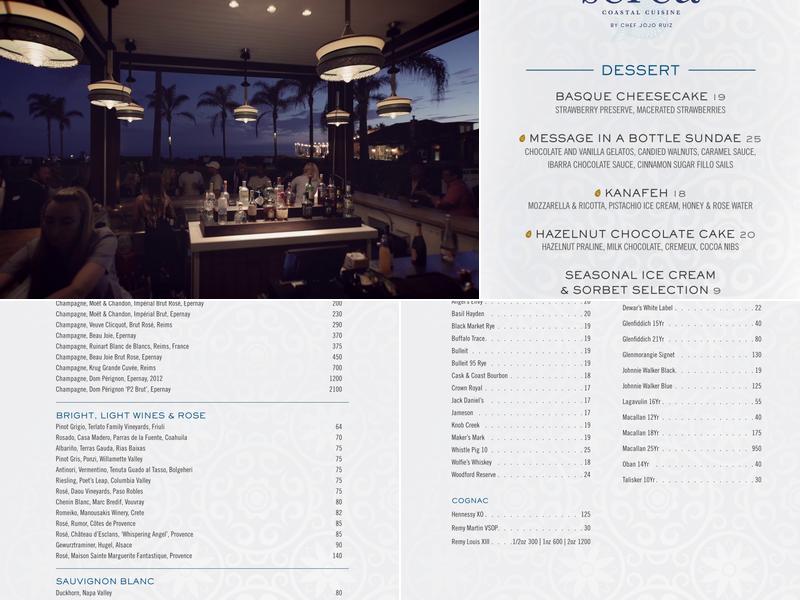 Serea Coastal Cuisine Menu