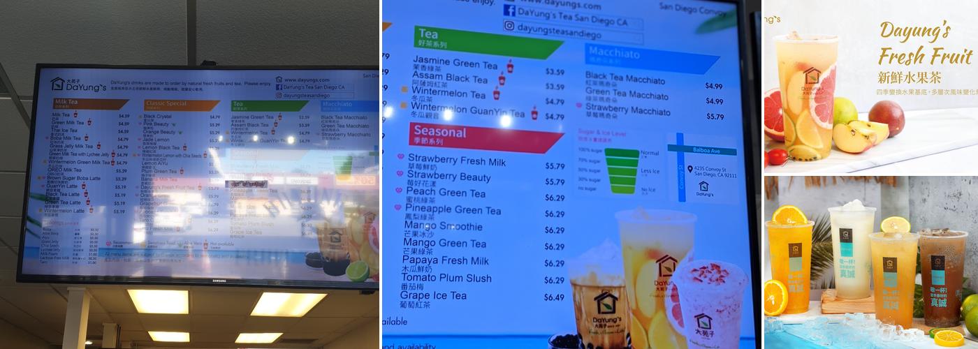 DaYung's Tea Menu