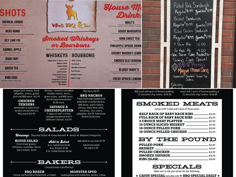What BBQ & Bar Menu