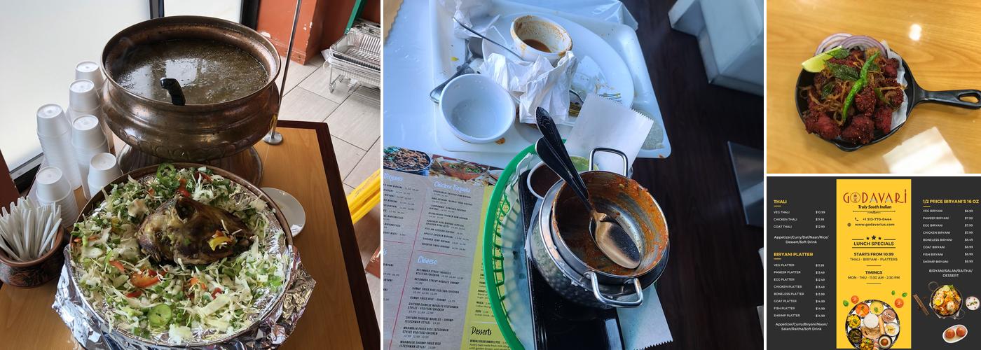 Godavari Cincinnati Menu
