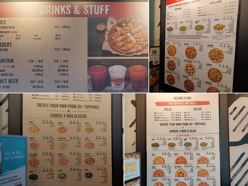 MOD Pizza Menu