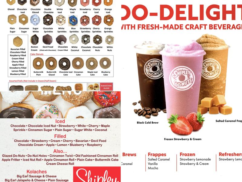 Shipley Do-Nuts Menu