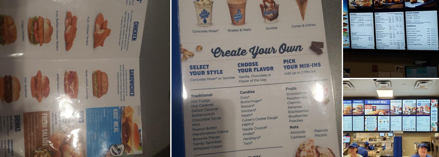 Culver’s Menu