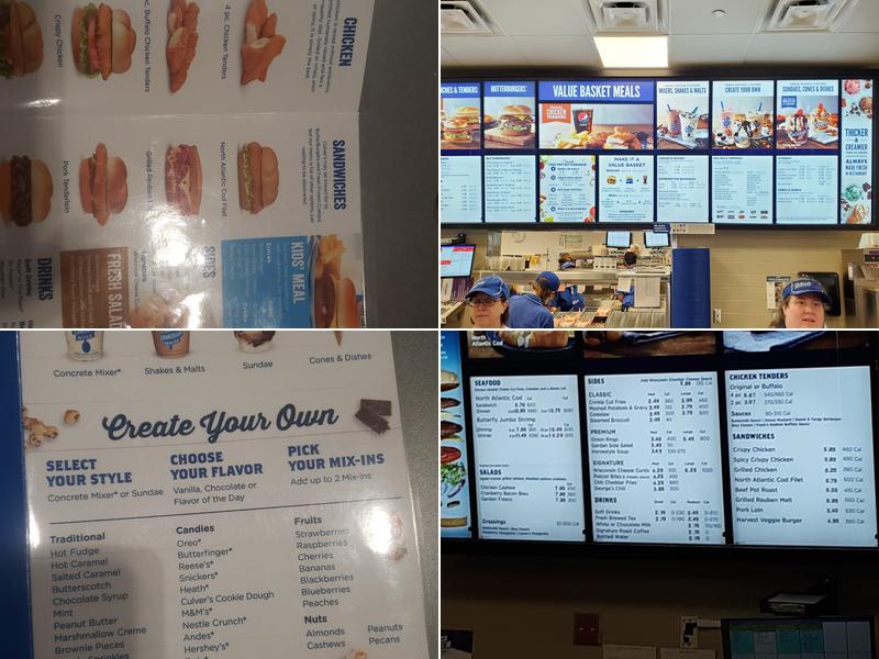 Culver’s Menu