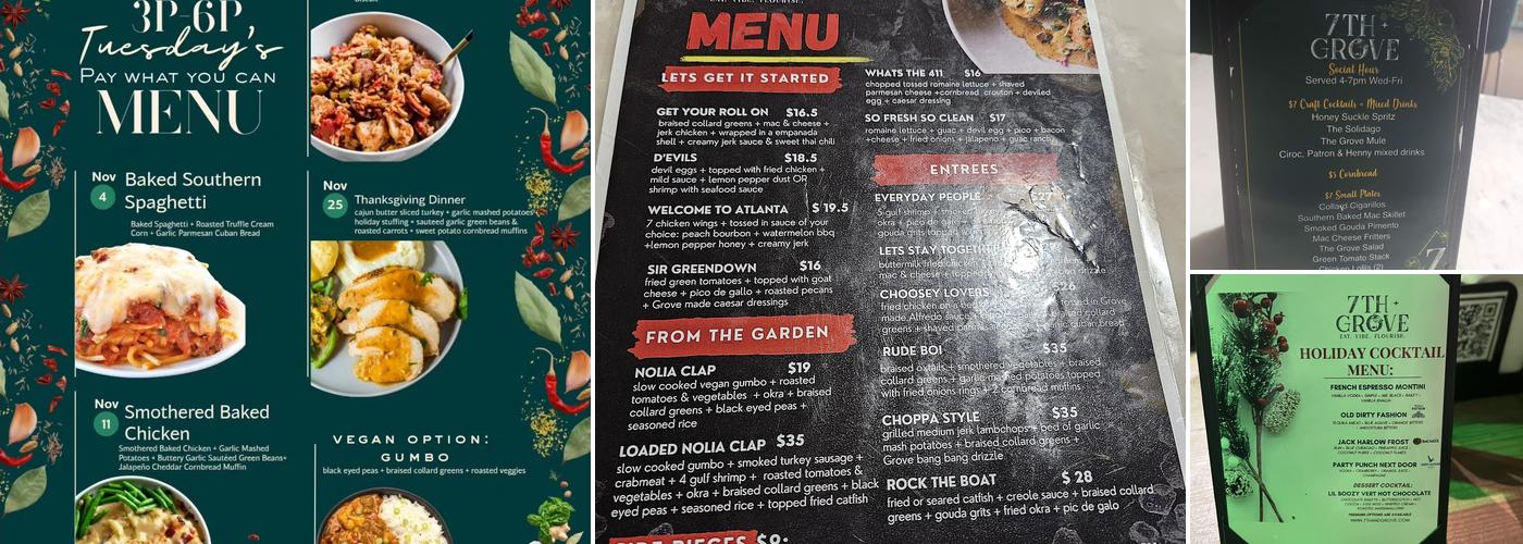 7th + Grove Menu
