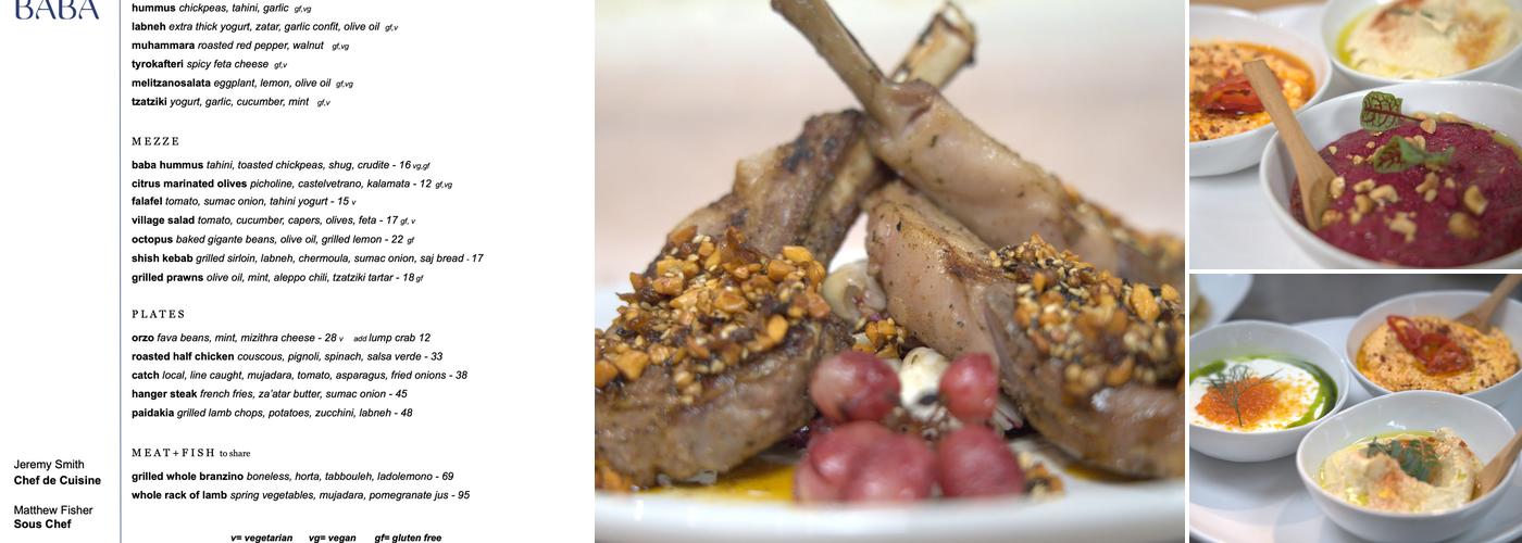 Baba Restaurant Menu