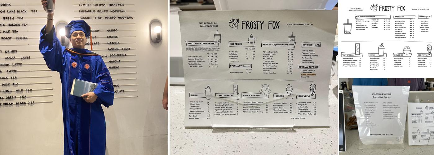 Frosty Fox Gainesville-UF Menu