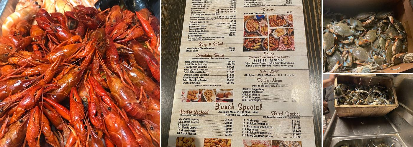 Hot N Crazy Crab Menu