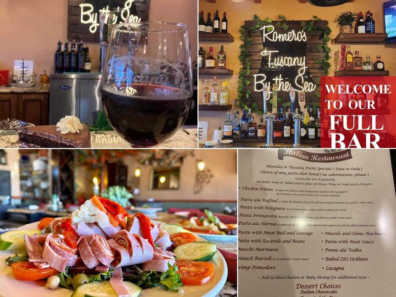 Romero's Tuscany By The Sea Menu